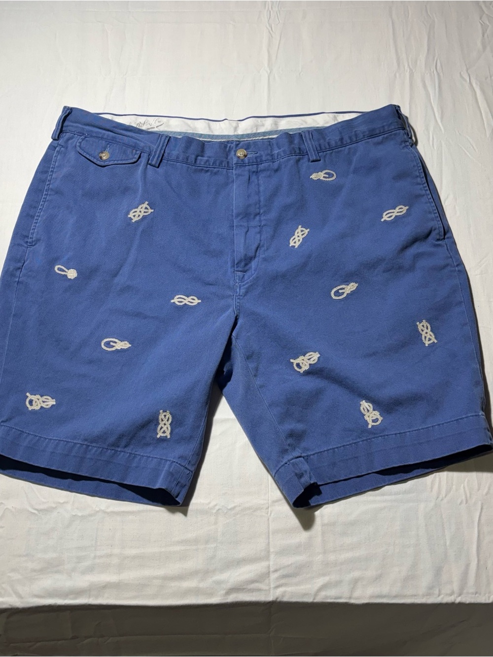 Polo by Ralph Lauren Blue Embroidered Knot Shorts